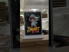 Bezprzewodowy wyświetlacz biurkowy z możliwością ładowania, dwustronna reklama świetlna