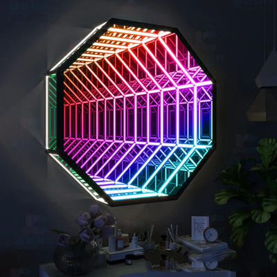 kupować Home Bar LED Neon Sign Lustro Tło Ściana Dekoracyjna Infinity Lustro LED produkcja online