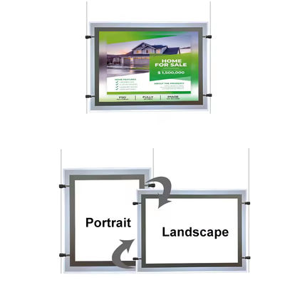 kupować CE Light Box Ad Real Estate Hanging Backlit Ultra Thin Crystal Light Box Wyświetlacz 5,76 Watt produkcja online