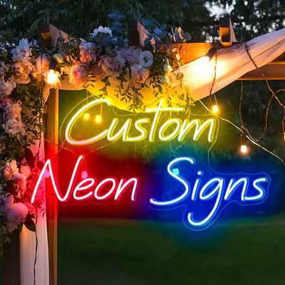 kupować Żółty pomarańczowy zielony pas źródło światła akrylowe Światło ślubne Led Neon Sign produkcja online