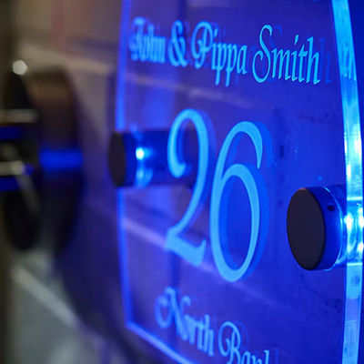 kupować Akrylowe podświetlenie 3D Led Akrylowe znaki odm Znaki reklamowe zewnętrzne Niebieski produkcja online