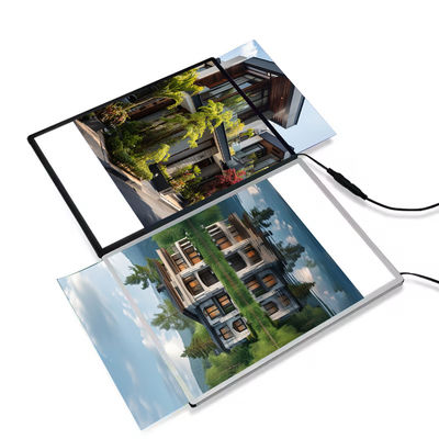 kupować Zastosowany rozmiar Szklany Panel Reklamowy Plakat Ramka Led A4 Light Box produkcja online