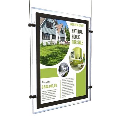 kupować Podświetlony znak nieruchomości Wiesza okna Plakat reklamowy A3 A4 Akrylowy ramka zdjęciowa Ramka zdjęciowa Led Display Light Box produkcja online