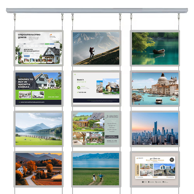 kupować Horyzontalny zawieszony kryształowy pudełko światła 210 X 297 mm Slim LED tabliczki tabliczki wyświetleniowej produkcja online