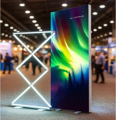 kupować Konfigurowalny baner LED z logo, stojak reklamowy, podświetlane skrzynki produkcja online