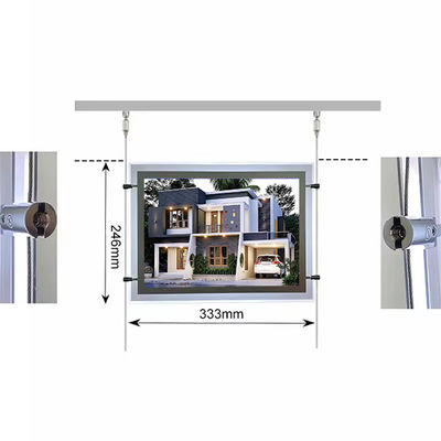 A3 A4 Crystal Light Box Led Ramy oświetlone Light Box Wyskakujące wyświetlacze
