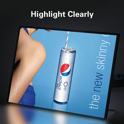 Ultracienkie szkło LED Light Box z wysoką rozdzielczością żywotność 80000hrs Wpływ napięcia DC12V DC24V