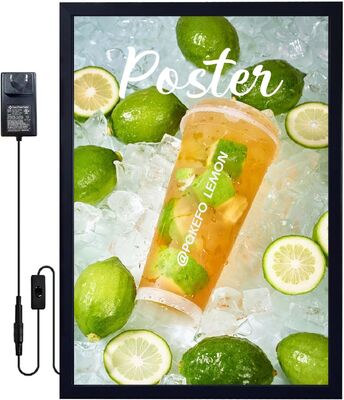 Trwała ramka aluminiowa, ramka plakatu filmowego LED z ultra cienką konstrukcją 18mm i bezpieczeństwem UL/cUL